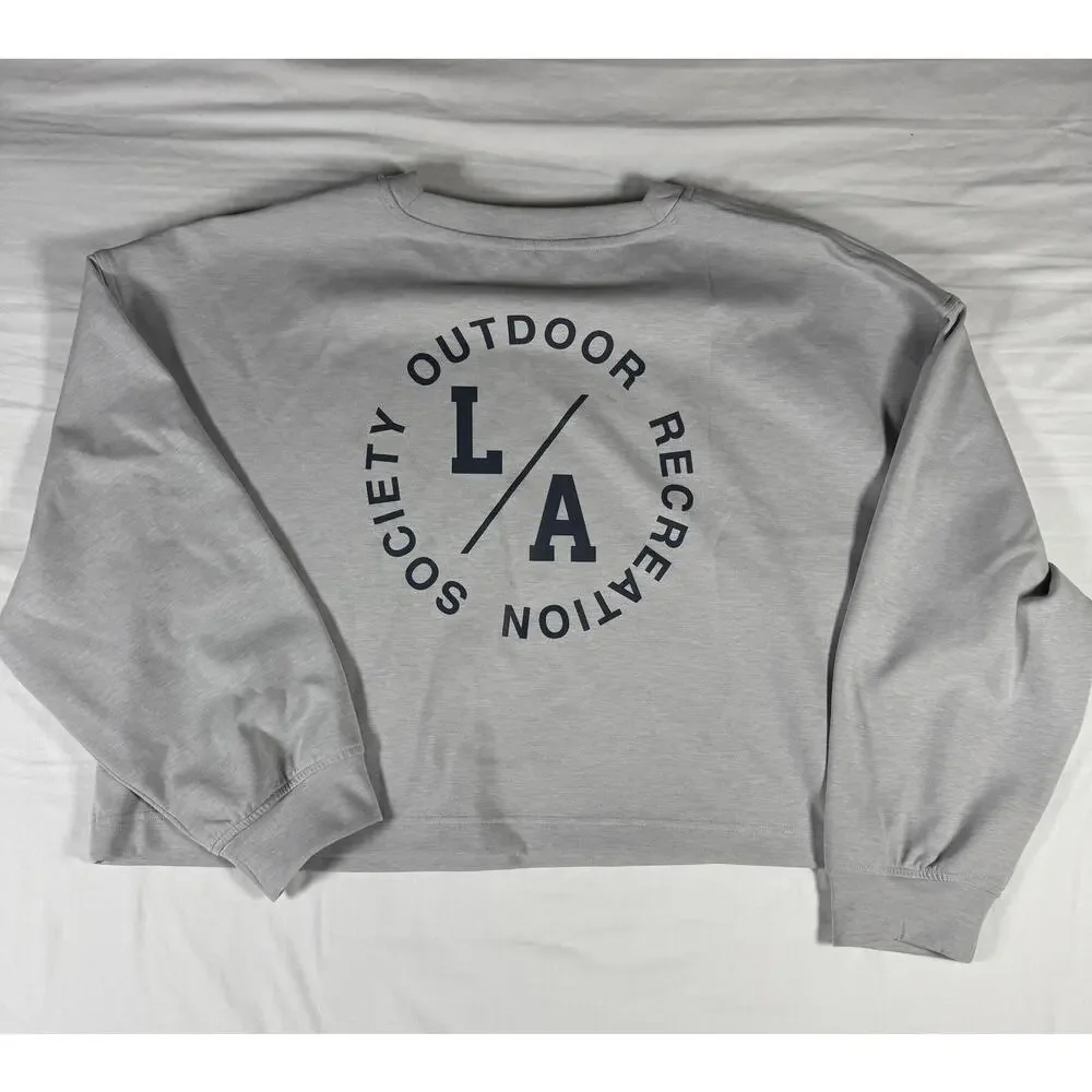 Old Navy Active Dynamic Fleece Crop Sweatshirt 2X Gray L/A Outdoor Gym - Picture 3 of 10
